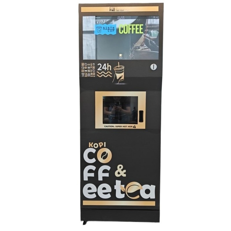 Vending Machine Qr Code - 全自動小型屋外/屋内コーヒー自動販売機、QRコード決済対応、耐久性のある金属ボディとプレミアム攪拌機付き