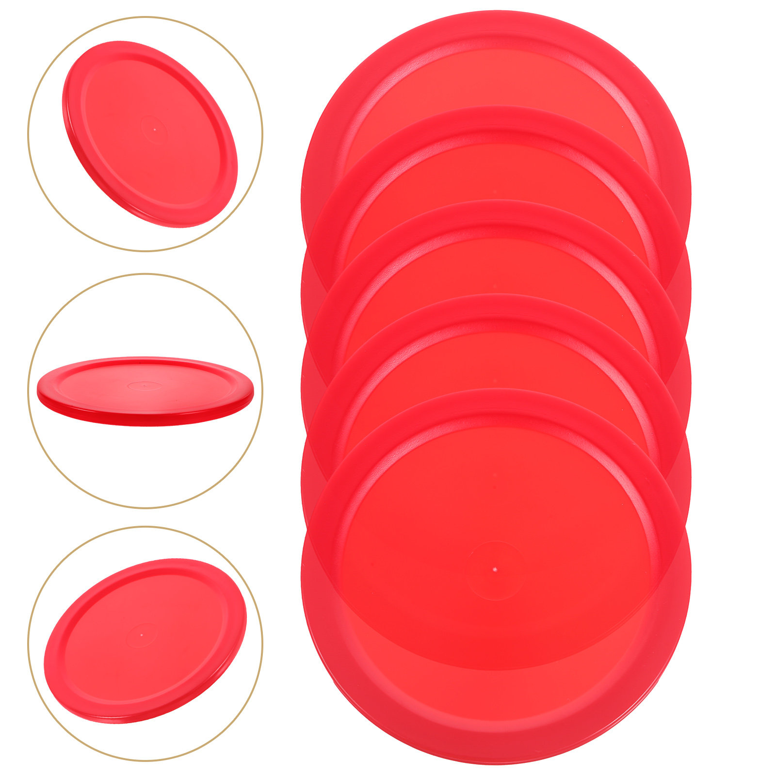 Air Hockey Table - 5個入りエアホッケーパック プラスチック製ホッケーテーブルアクセサリー 滑らかな表面 変形しない交換用パック ゲームルームやバー用