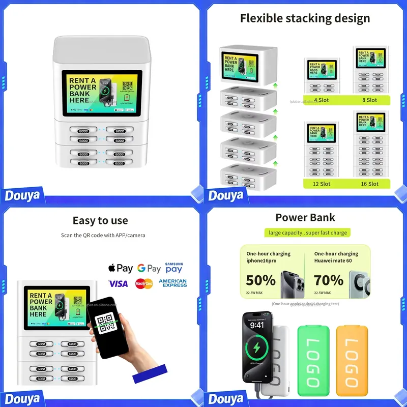 QRコード8スロットスキャンコードモバイル電源充電ステーショ - Vending Machine Qr Code のレビューと価格