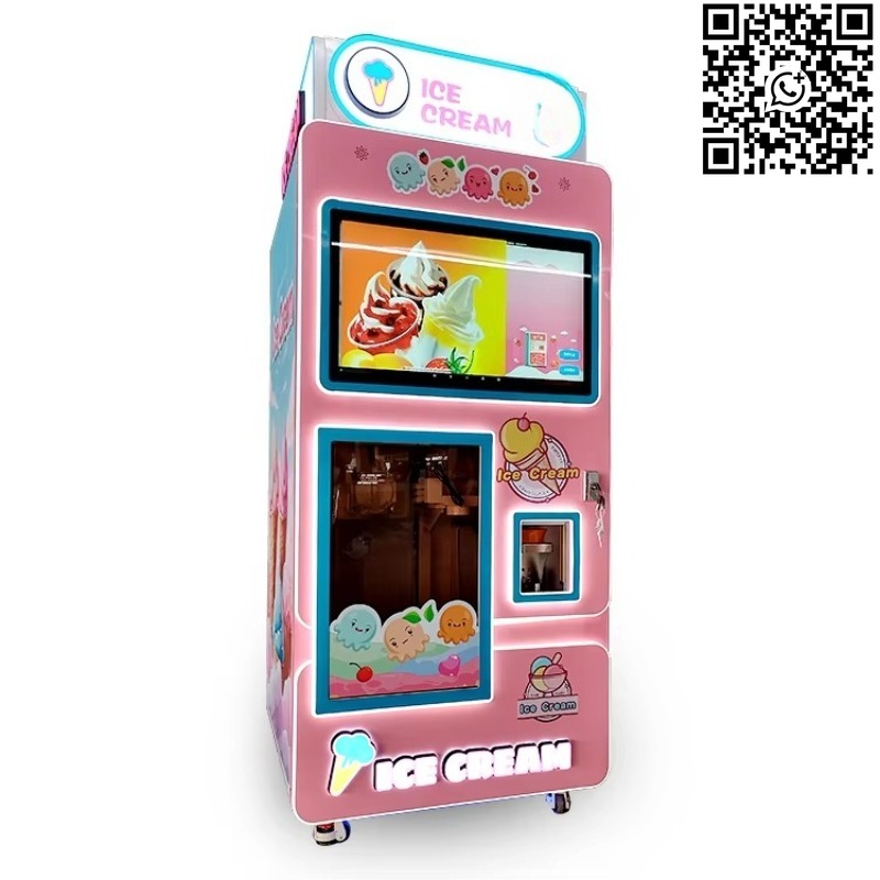 カスタマイズ可能なセルフサービスロボットアイスクリーム自動販 - Vending Machine Qr Code のレビューと価格
