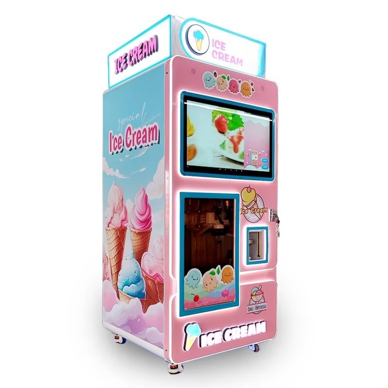 カスタマイズ可能なセルフサービスロボットアイスクリーム自動販 - Vending Machine Qr Code のレビューと価格