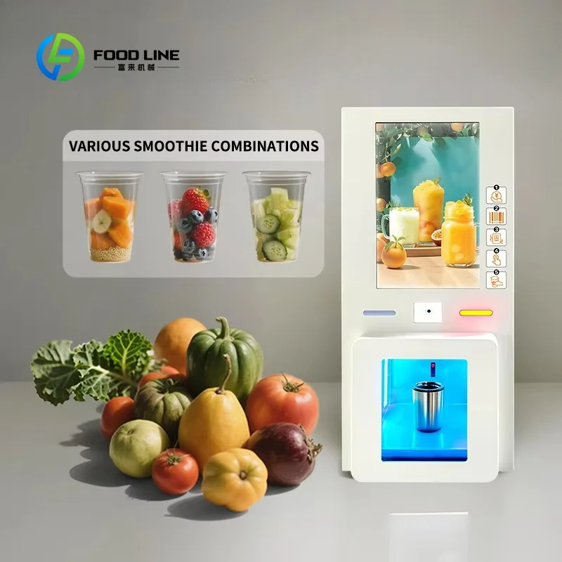 カスタマイズ可能な24時間自動スムージー販売機、ジム用にコイ - Vending Machine Qr Code のレビューと価格