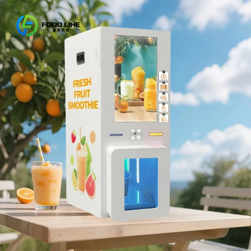 カスタマイズ可能な24時間自動スムージー販売機、ジム用にコイ - Vending Machine Qr Code のレビューと価格