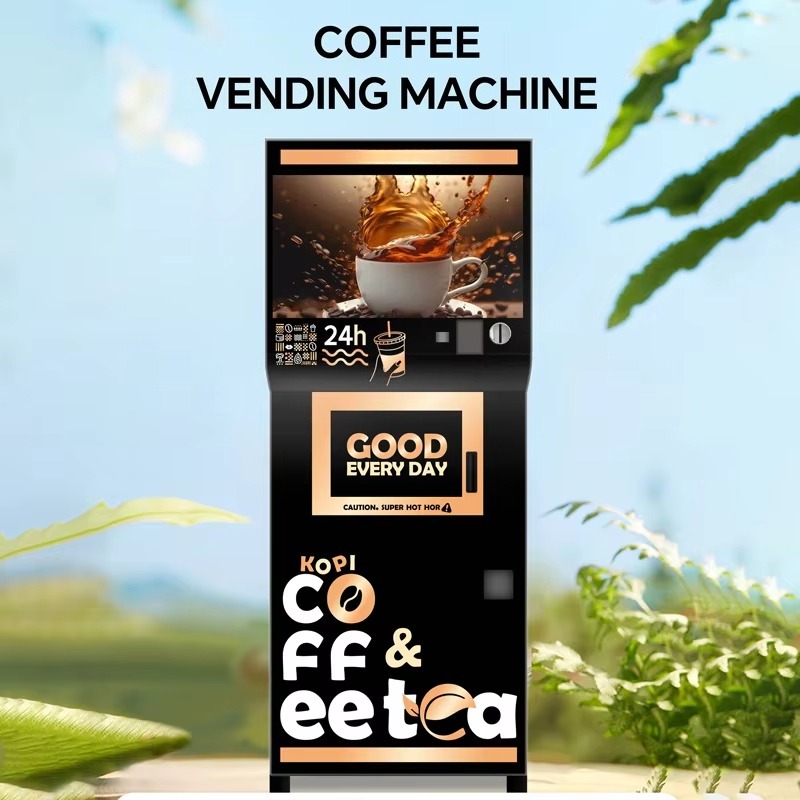 全自動小型屋外/屋内コーヒー自動販売機、QRコード決済対応、 - Vending Machine Qr Code のレビューと価格