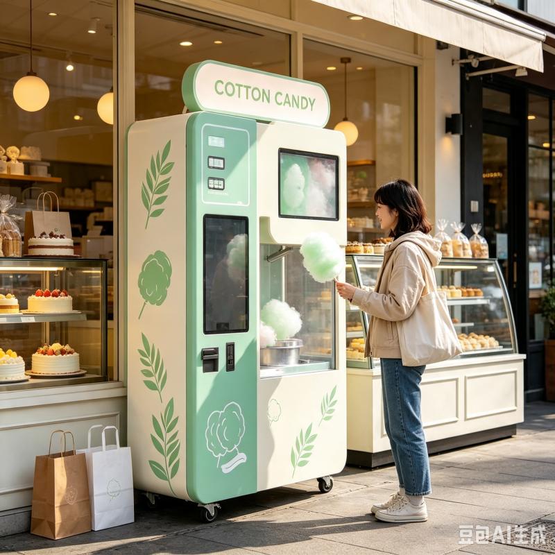 カスタマイズ可能な自動綿菓子販売機、キャンディーフロスディス - Candy Floss Machine のレビューと価格