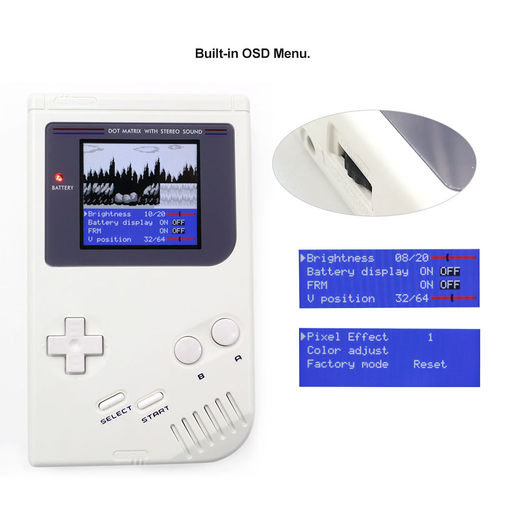 36色変更モード搭載RIPSスクリーン GBO DMG V5 - Lcd Screen Arcade のレビューと価格