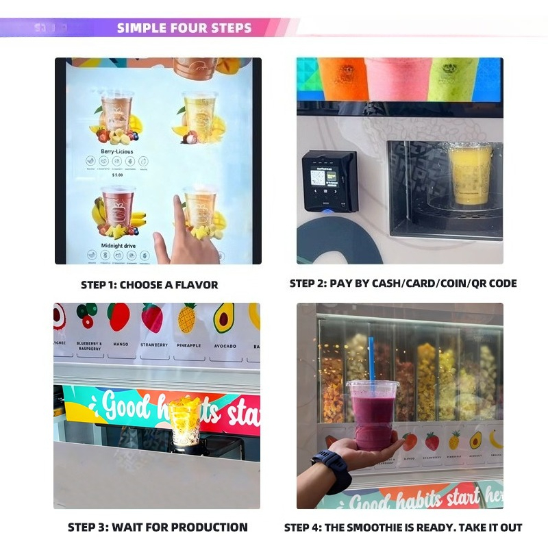 2026年プロ仕様革新的全自動スムージー自動販売機DIYメー - Vending Machine Qr Code のレビューと価格